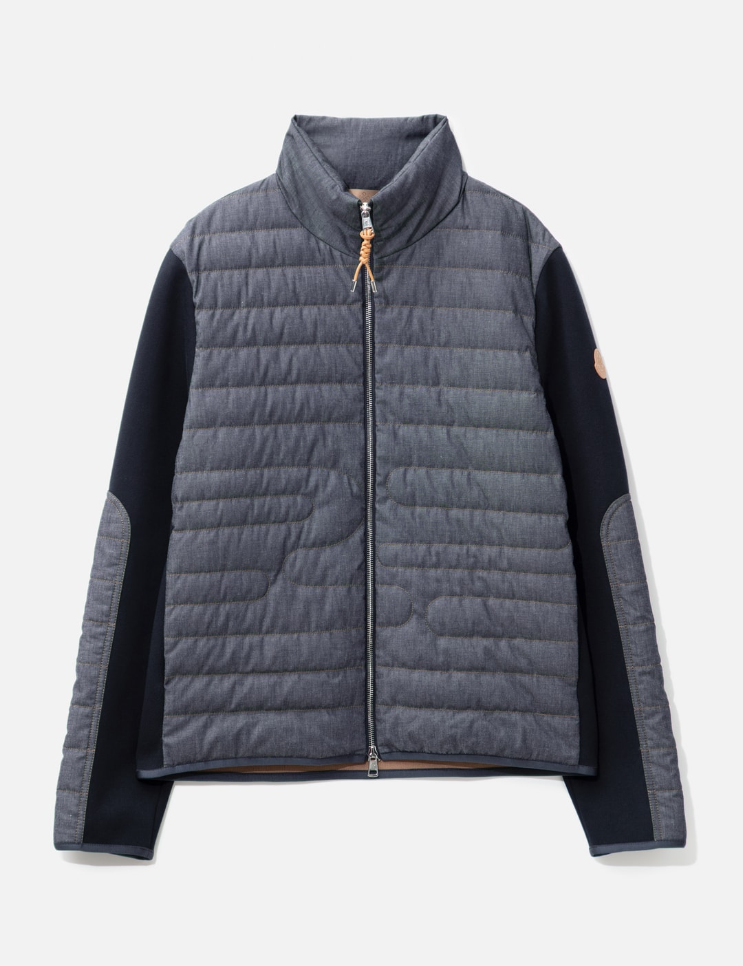 Padded Snake-Quilted Denim Cardigan view 7