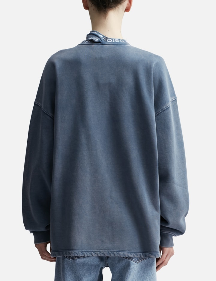 Shop Y/project Triple Collar Sweatshirt In Blue