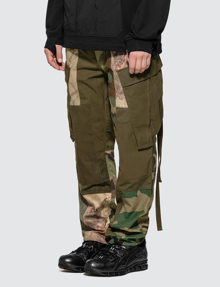 Upcycled Patchwork Cargo Pants Placeholder Image
