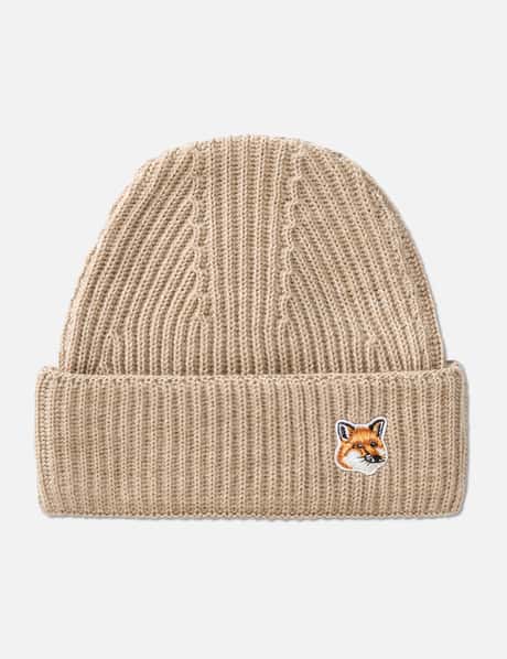 Maison Kitsuné 폭스 헤드 리브드 햇