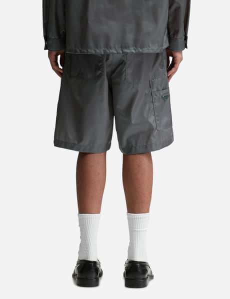 Re-nylon high-rise shorts in black - Prada
