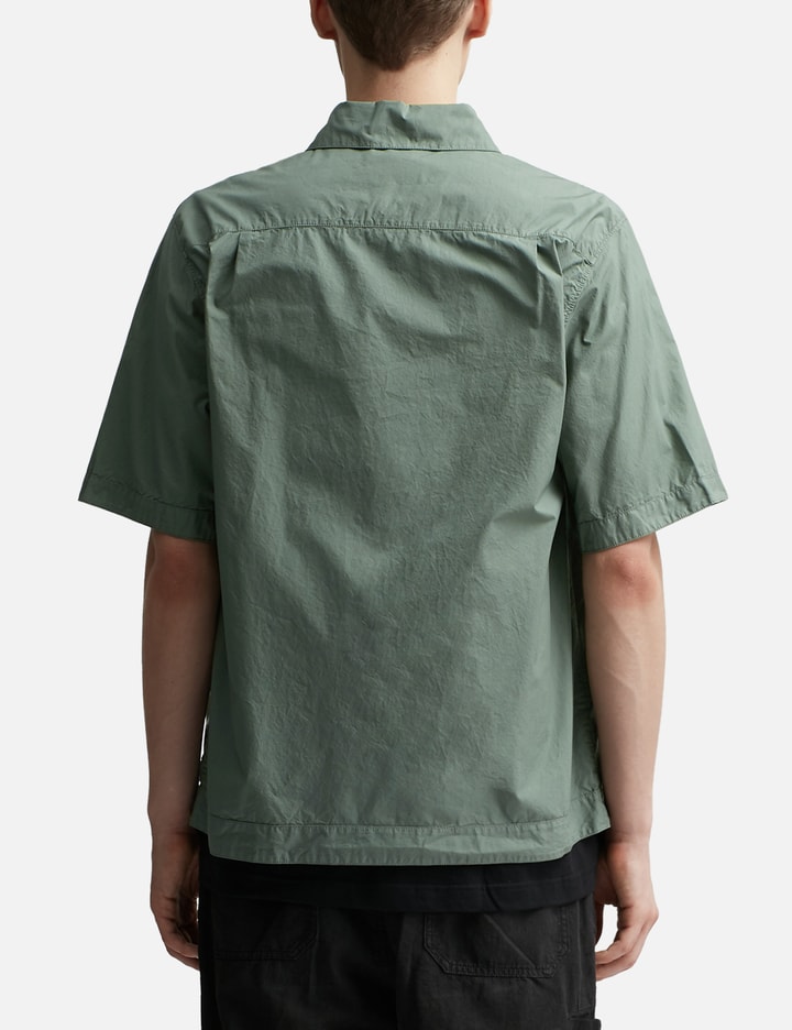 Shop Stone Island Comfort Fit Short-sleeve Overshirt In Green