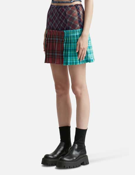 Andersson Bell - PAULINA CHECK ON CHECK BUSTIER SKIRT | HBX display picture 1