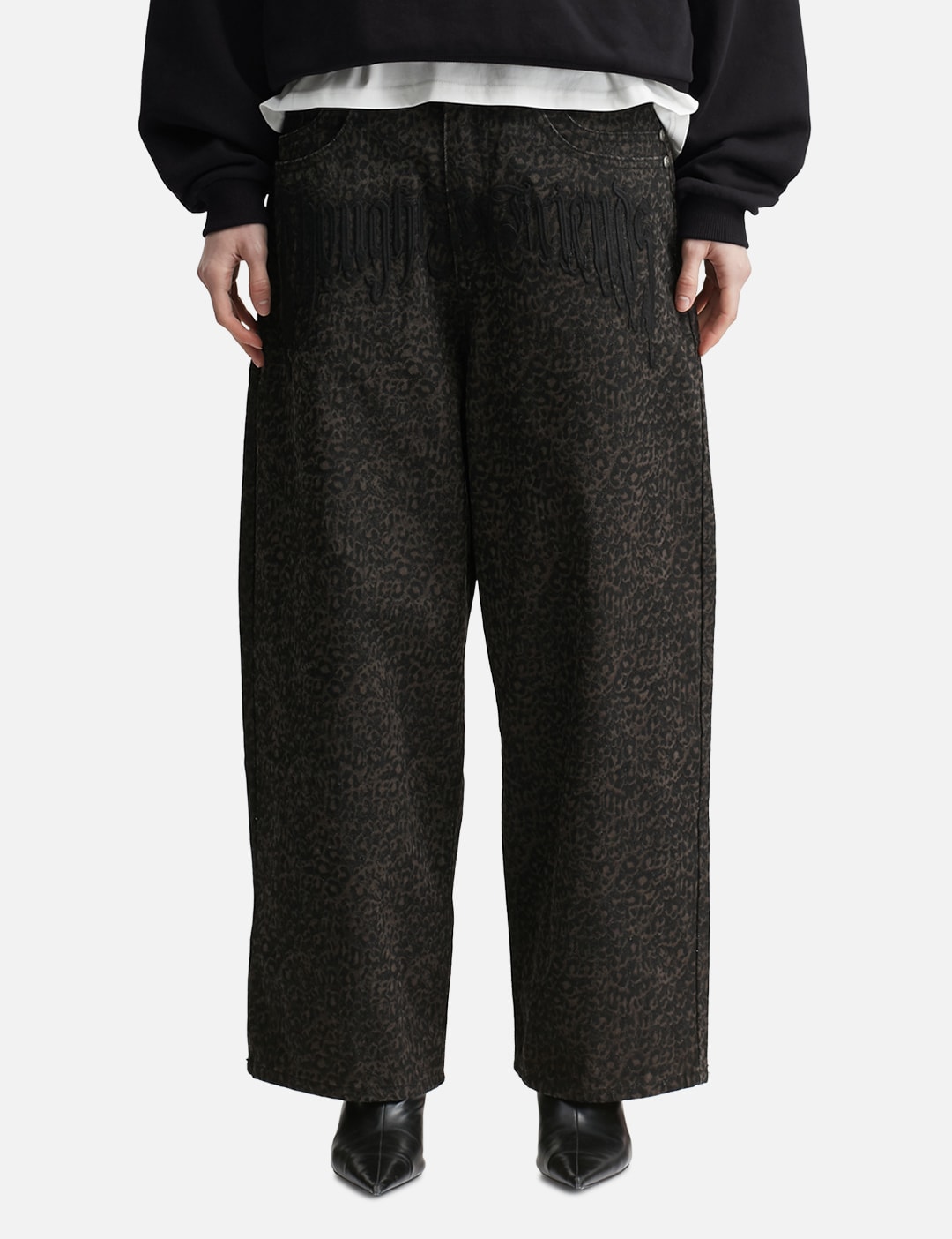 "Bruce" Leopard Baggy Denims view 11