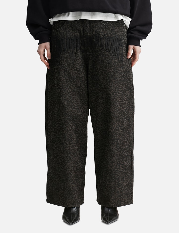 "Bruce" Leopard Baggy Denims view 3