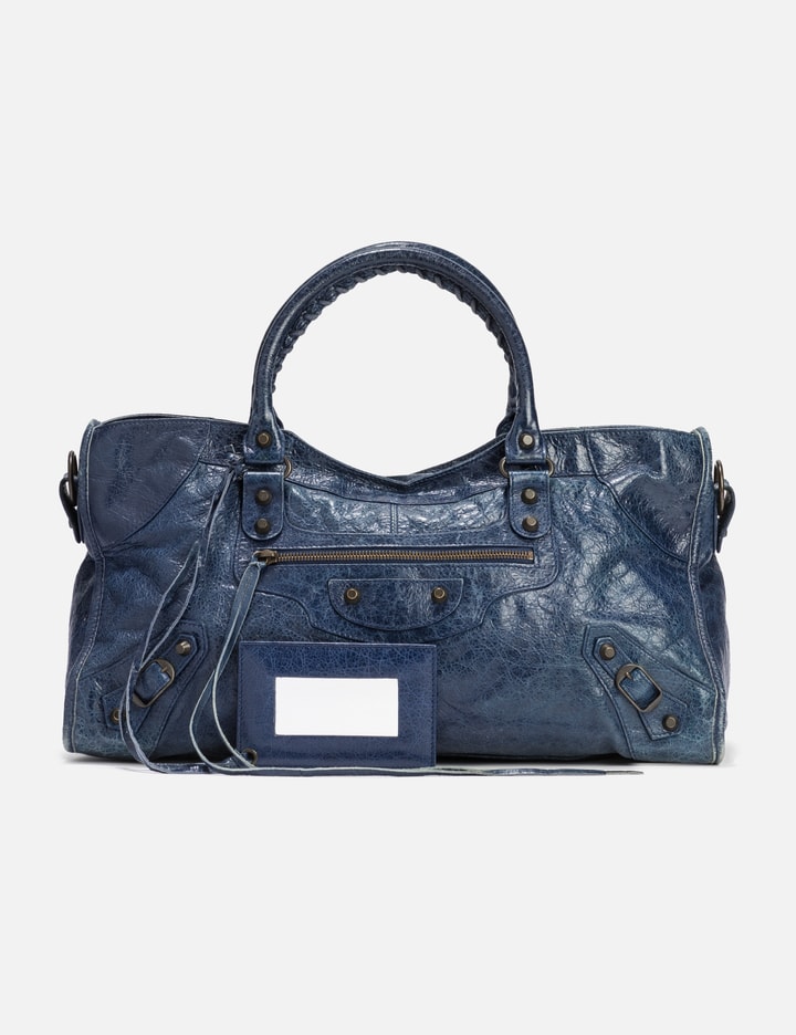Shop Balenciaga Blue City Bag
