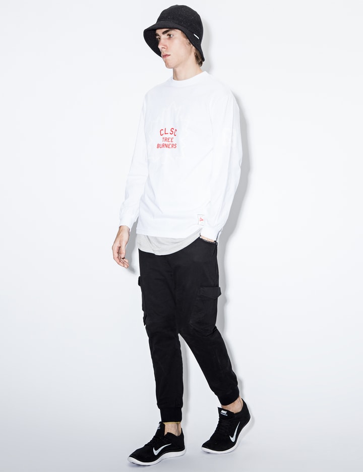 White Leafs L/S T-Shirt Placeholder Image