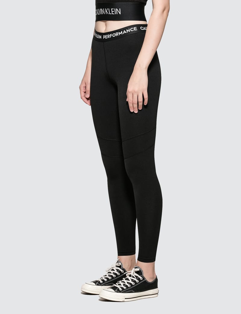 calvin klein logo waistband leggings