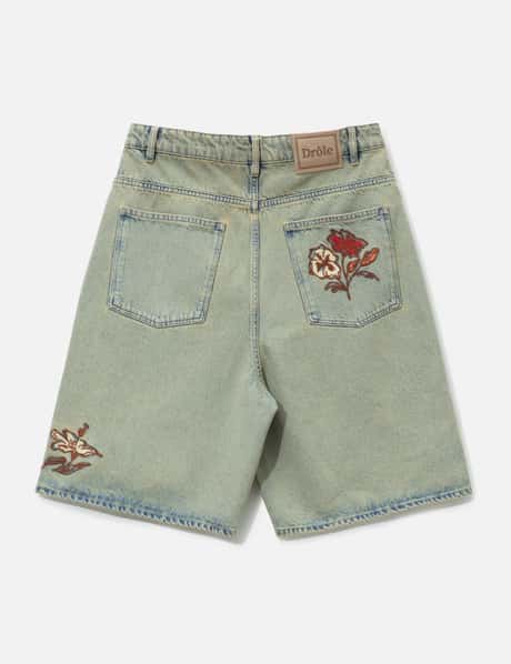 Short Jean Dusty Brodé Fleurs view 8