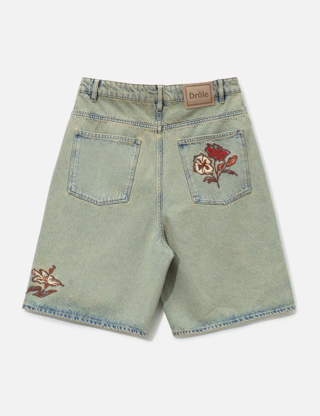 Short Jean Dusty Brodé Fleurs view 9