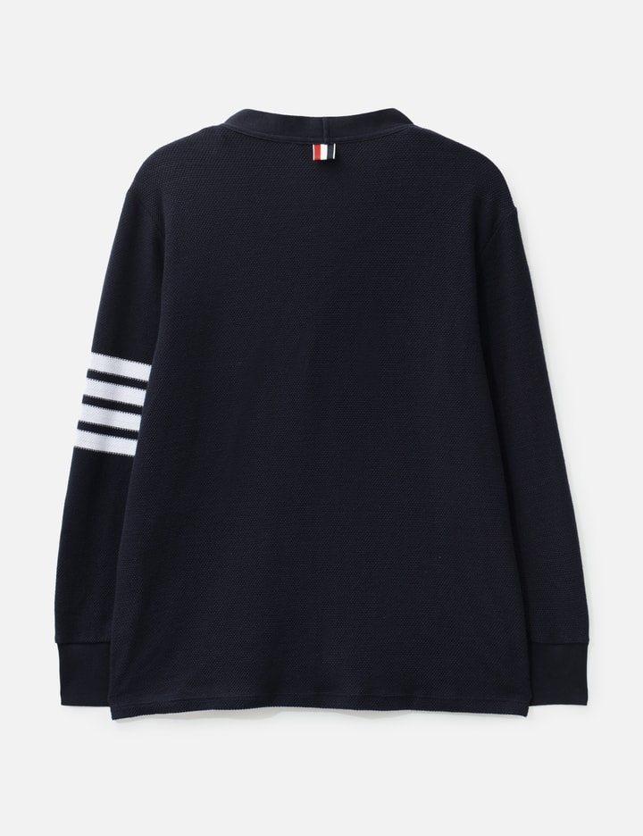 Thom Browne Textured Pique 4-Bar Cardigan