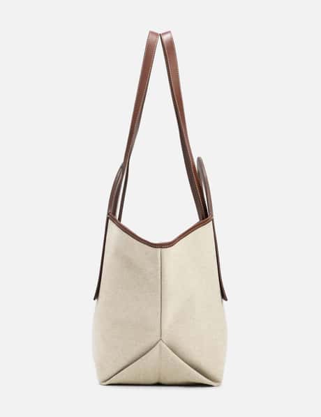 Beige Cala small cotton-canvas tote bag, Hereu