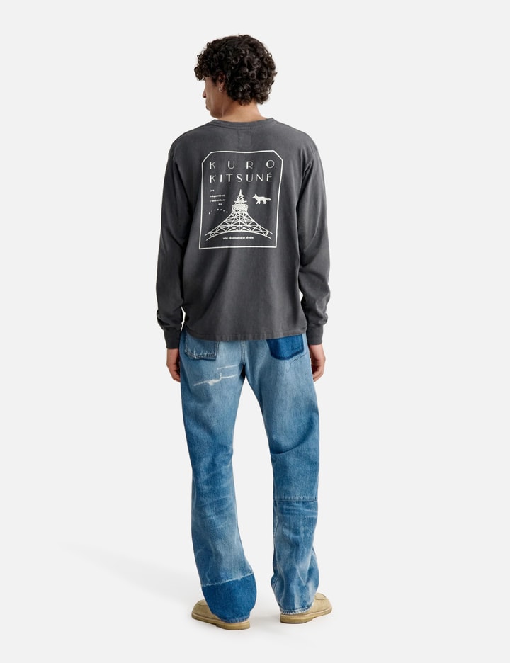 Maison Kitsuné Maison Kitsuné X Kuro Faded Black Long Sleeve Tee