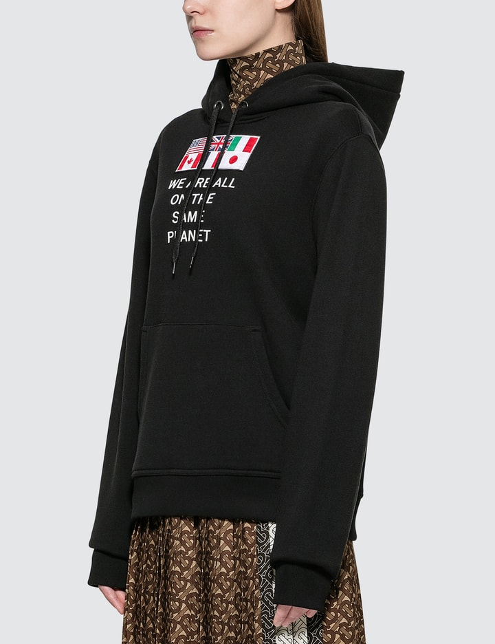 Flag Appliqué and Print Cotton Oversized Hoodie Placeholder Image