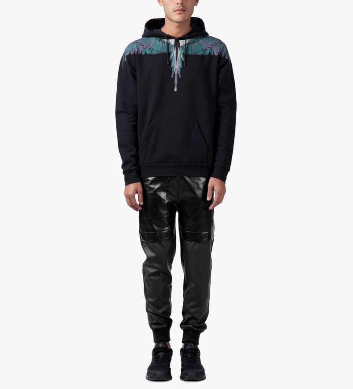Black Coated Leather Sweatpants Placeholder Image