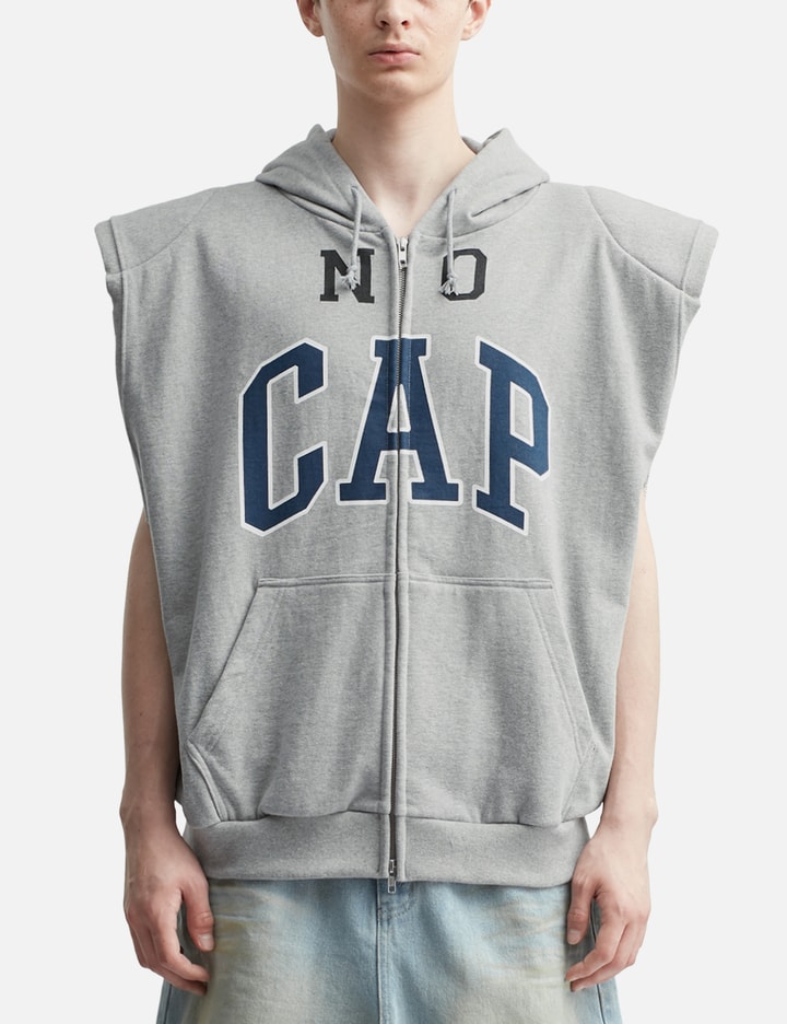 Boxy Sleeveless Zip Hoodie Placeholder Image