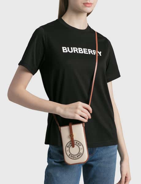 Burberry - Logo Graphic Canvas Anne Phone Case with Strap | HBX 