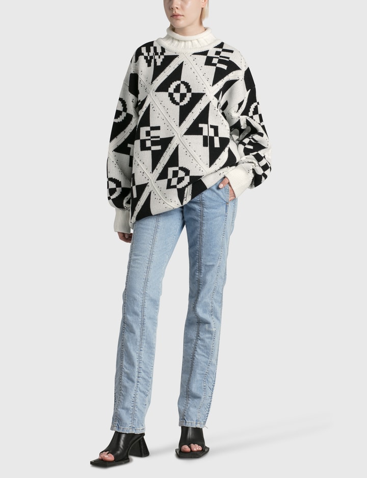 Blue Shirring Denim Pants Placeholder Image
