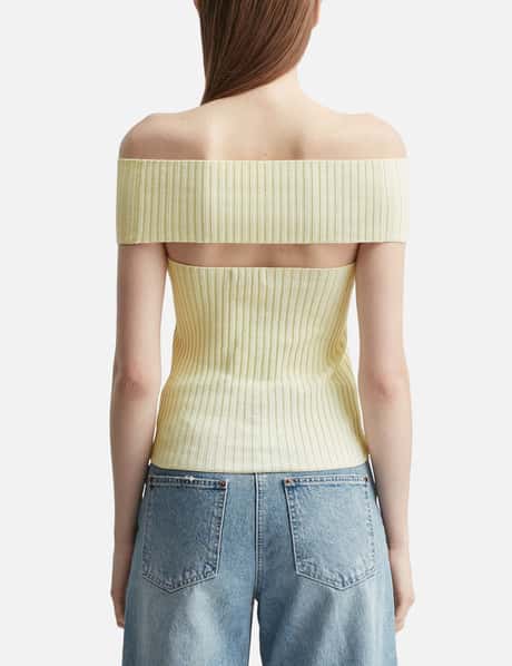 Off Shoulder Rib Top view 12