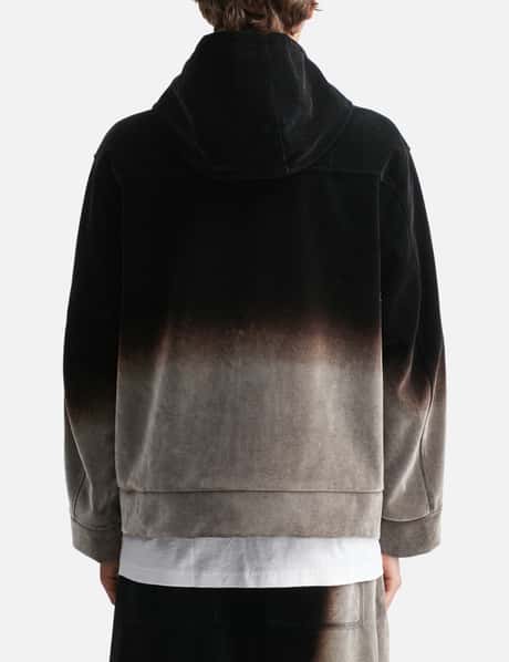 TAAKK Gradation Pile Hoodie - ベルベット調ポリエステルの 