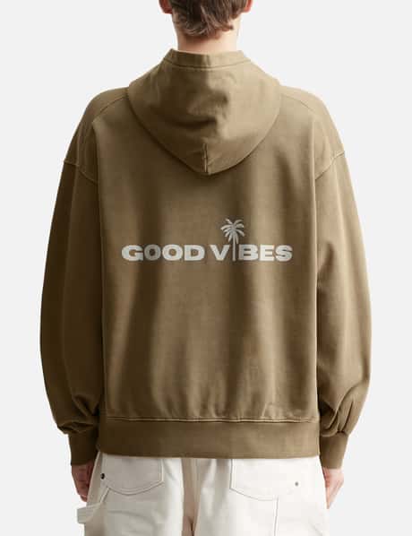 "Good Vibes Khaki Washed Out" Hoodie view 12