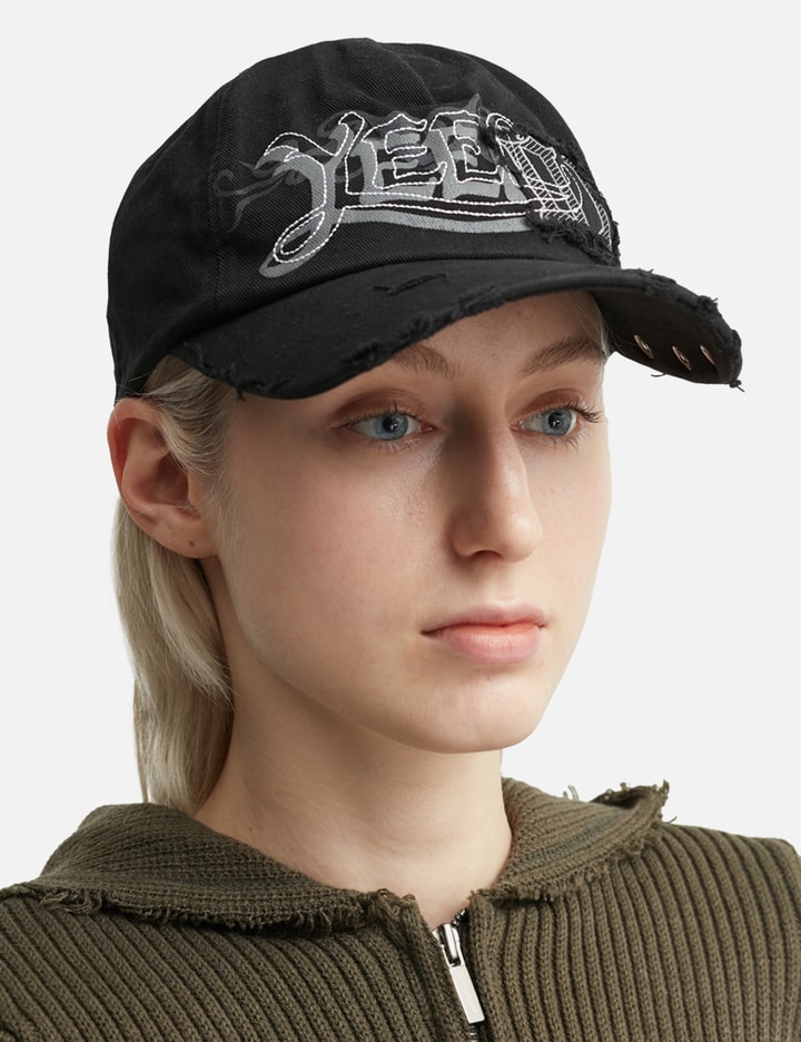 Destroyed Vintage Ball Cap Black Placeholder Image