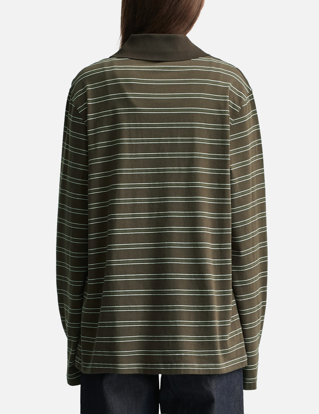 Long-Sleeve Striped Polo Shirt view 15