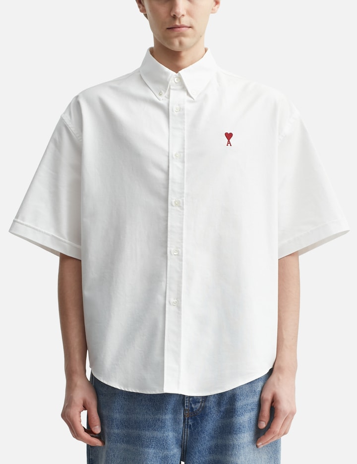 White Cotton Boxy Fit Short Sleeves Shirt Placeholder Image