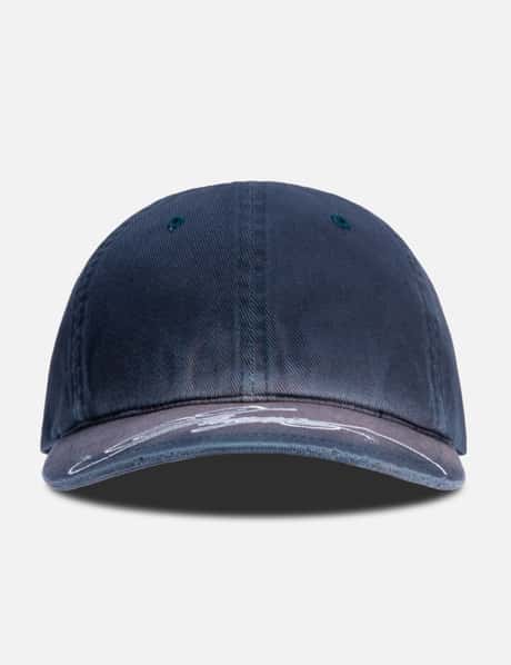 FRAGILE CLUB Vintage Navy Hat Distressed 6-panel cotton twill