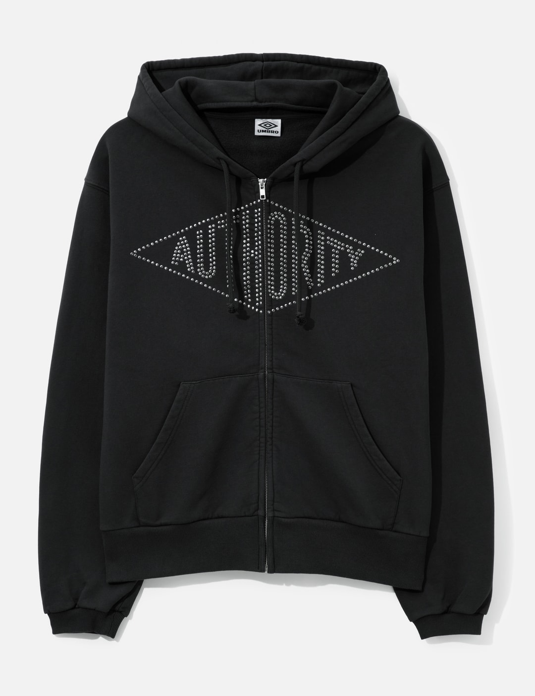 Umbro Slam Jam X  Authority Zipped Hoodie In Black