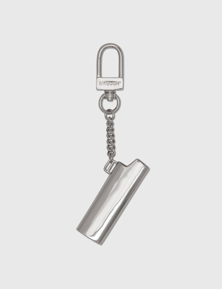 Ambush Logo Lighter Case Keychain - Silver