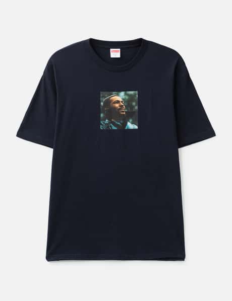 Supreme Marvin Gaye Tee - Blue cotton graphic tee in excellent 