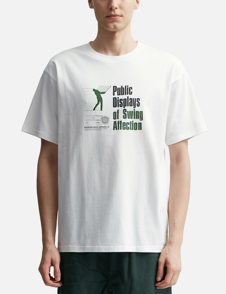 Shop Manors Golf Public Displays T-shirt In White