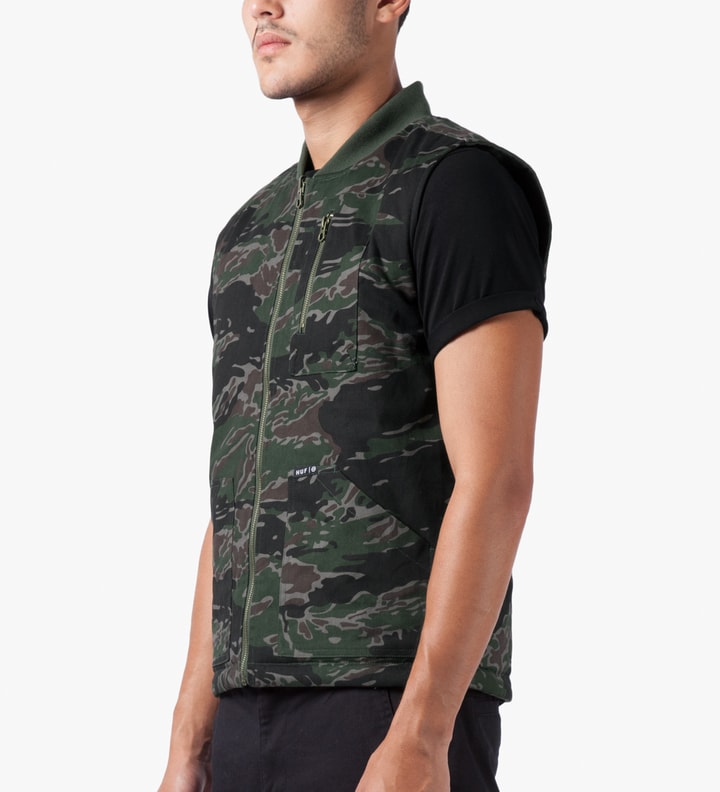 Olive Camo/Reversed Tiger Camo  Reversible Vest Placeholder Image