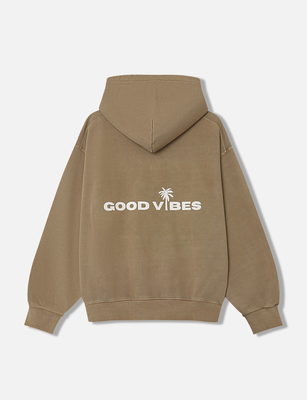 "Good Vibes Khaki Washed Out" Hoodie view 9