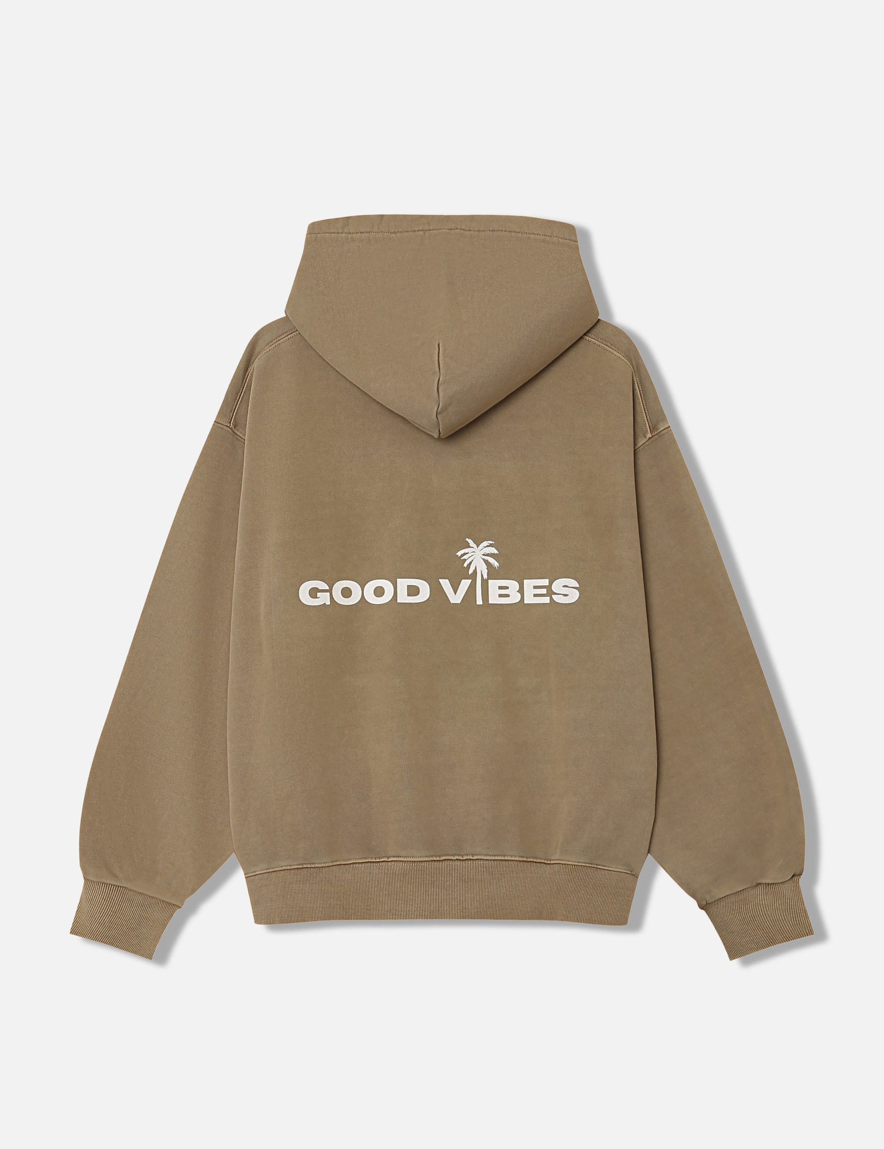 "Good Vibes Khaki Washed Out" Hoodie view 17