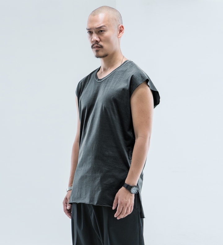 Black S9-C Cropped Sleeve Tank Top Placeholder Image