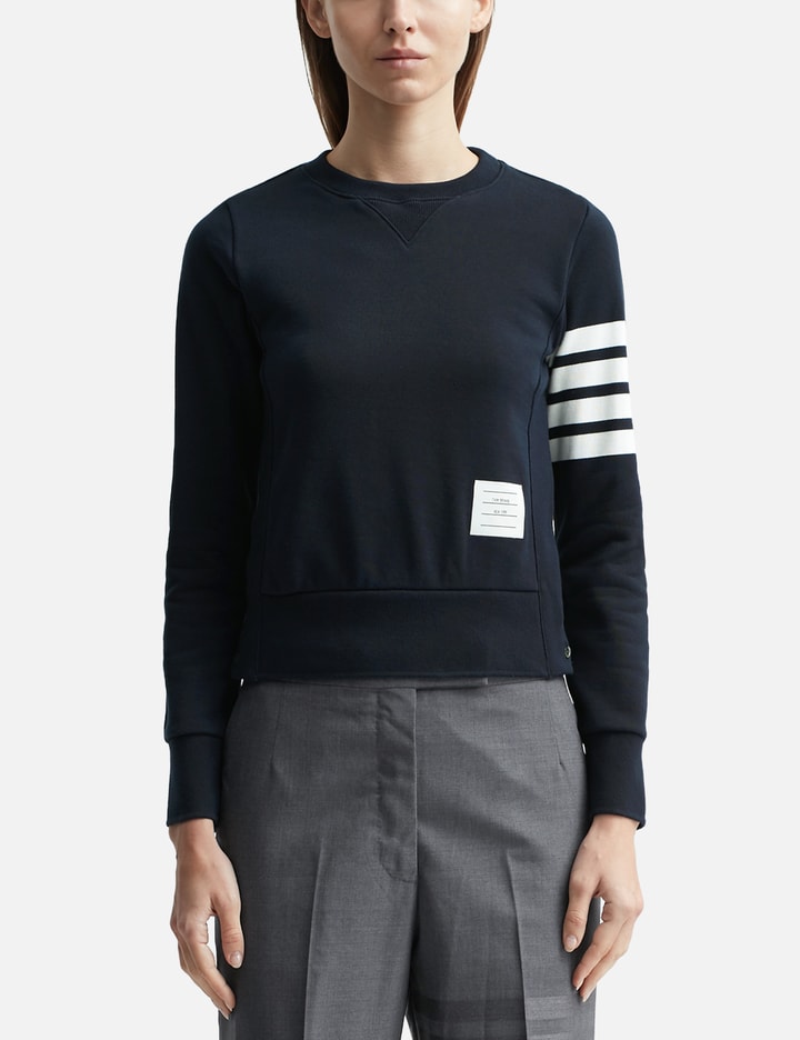 Loopback Jersey Knit Engineered 4-Bar Stripe Classic Crewneck Pullover Placeholder Image