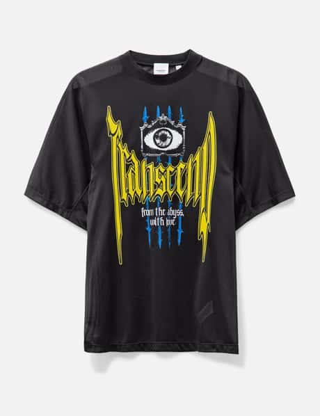 Burberry スローガンプリント ナイロンメッシュ Tシャツ