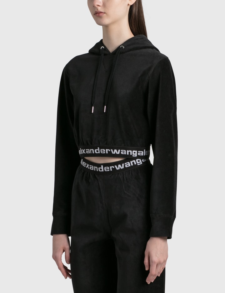 Stretch Corduroy Cropped Hoodie Placeholder Image