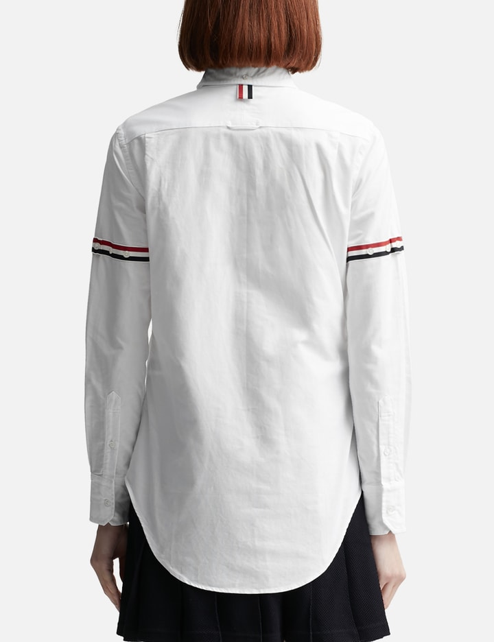 STRIPE OXFORD ARMBAND CLASSIC ROUND COLLAR SHIRT Placeholder Image