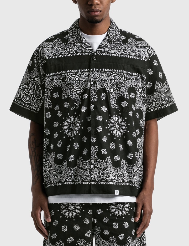 "Monk" Patch Worked Bandana Shirt Placeholder Image