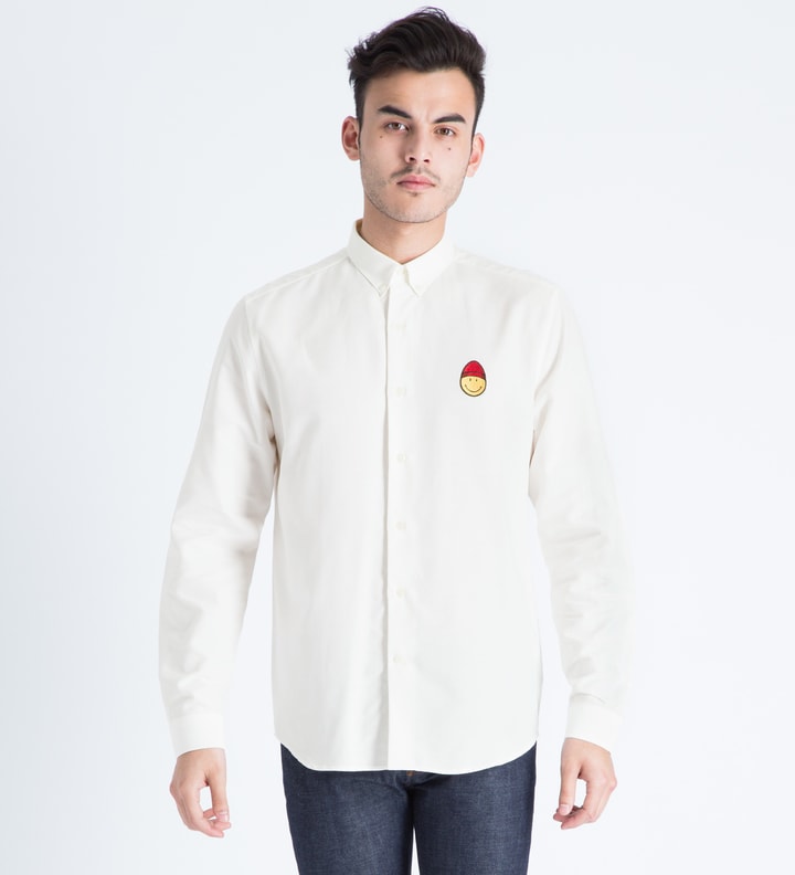 White Happy Ami Plain Oxford Shirt Placeholder Image