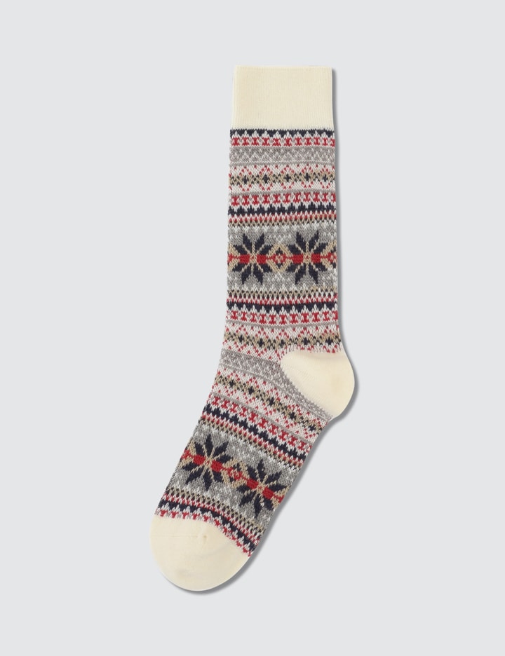 Men's Fair Isle Snow Pattern Socks Placeholder Image