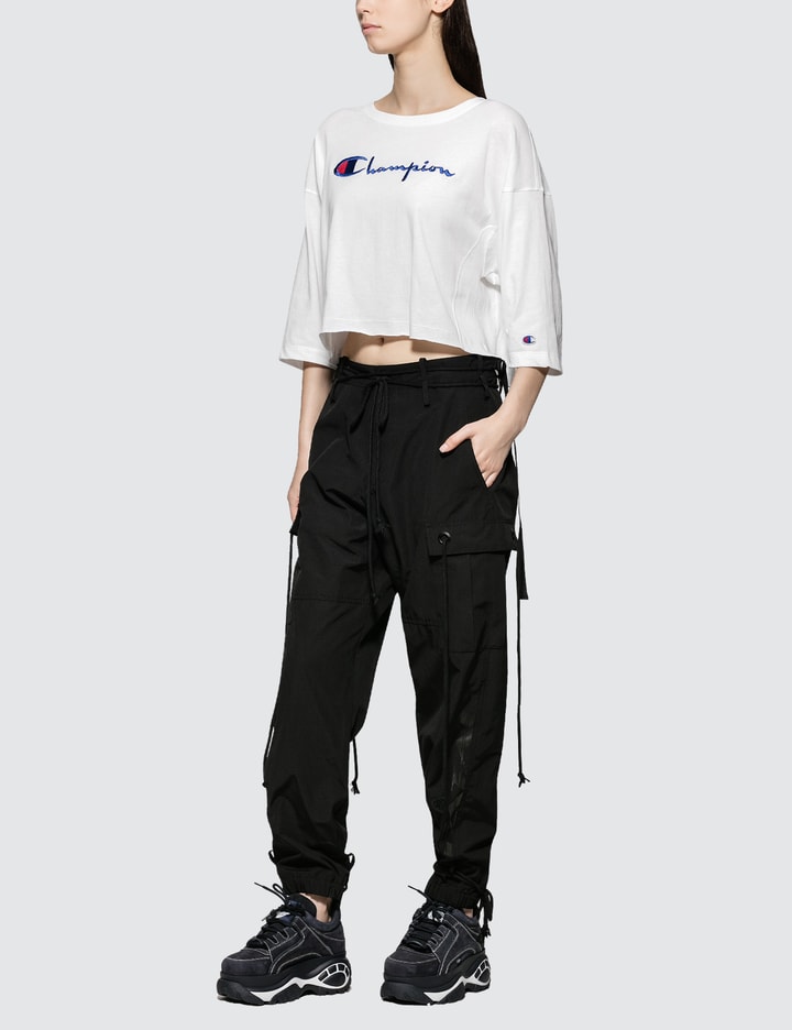Cropped 3/4 Sleeves T-shirt Placeholder Image