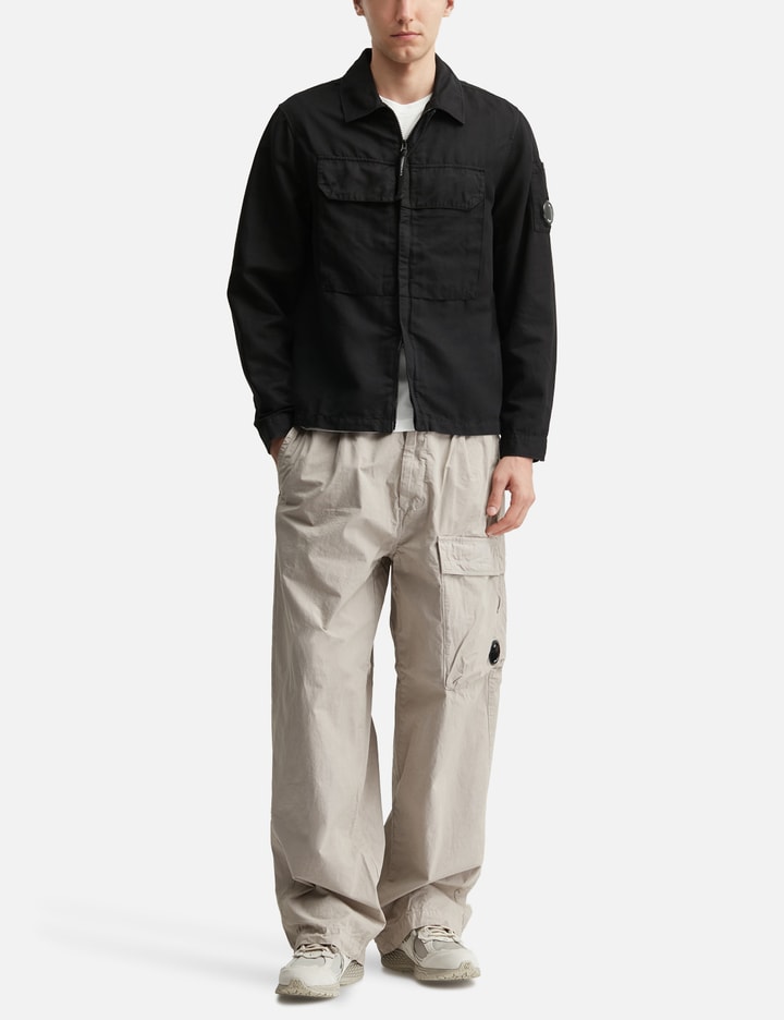 C.P. Company Cotton/Linen Zipped Lens Overshirt