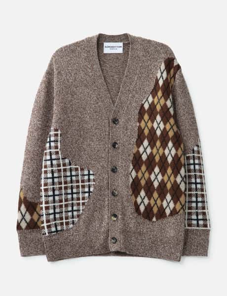 NÒMARHYTHM TEXTILE Argyle & Check Mix Cardigan