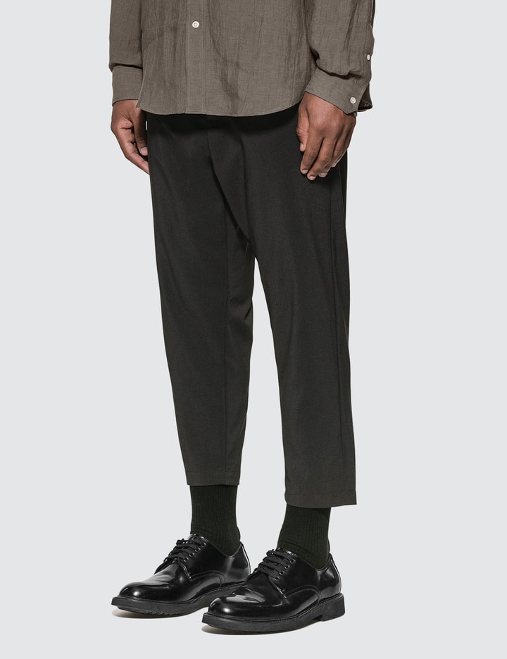Wide Cropped Tapered Stretch Pants Placeholder Image