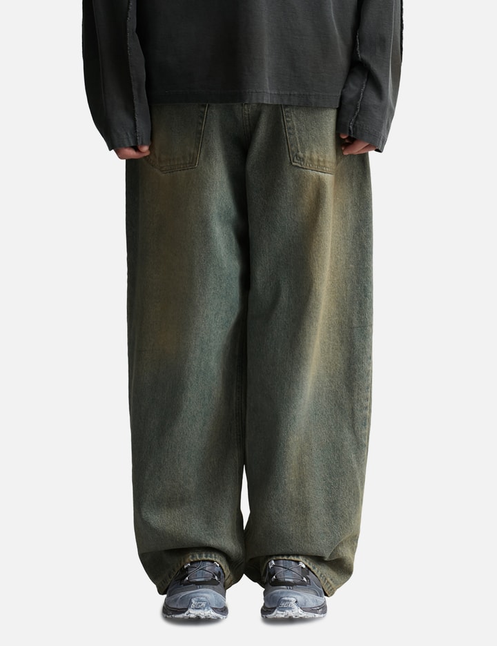 Coated Backward Denim Pants Placeholder Image