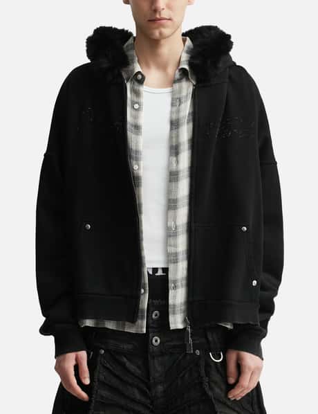 Nyra Zip-Up Jacket With Detachable Fur Hood view 12